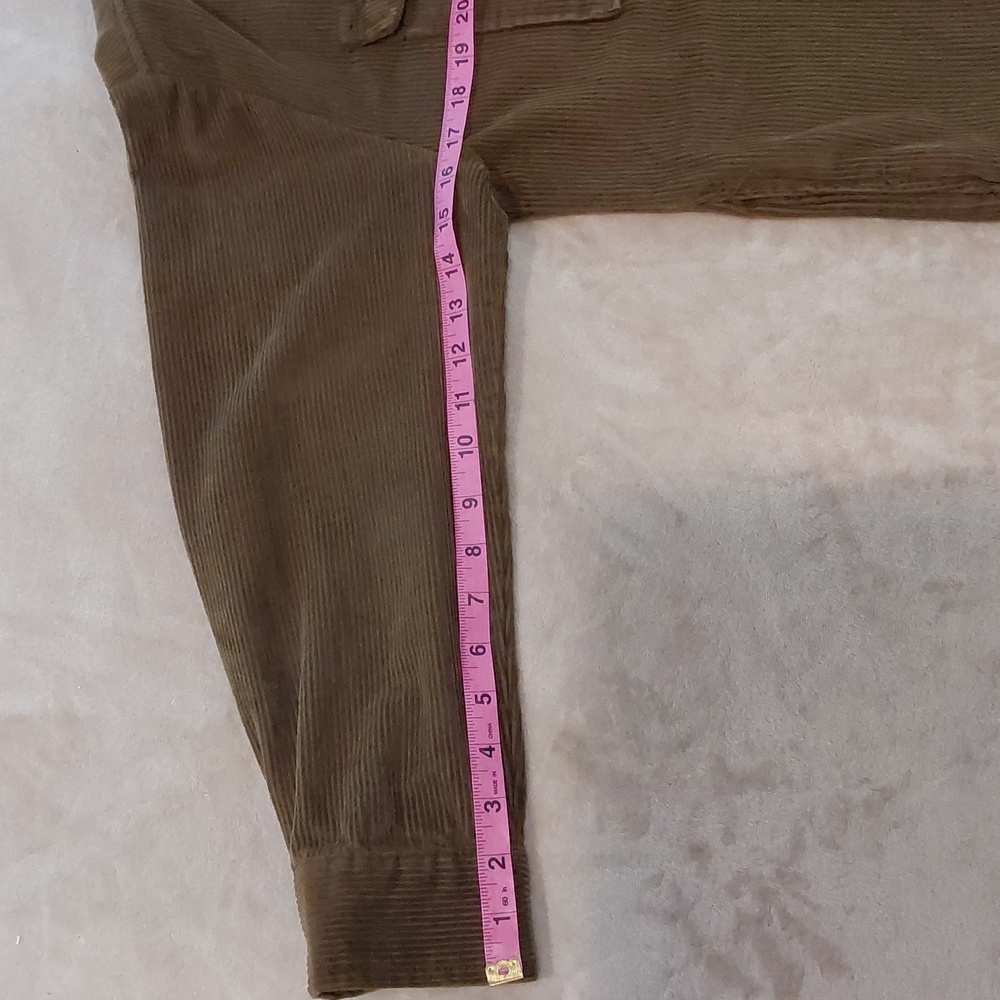 Kensie Jeans Green Button Down Corduroy Over Shirt Jacket Mens Size L - Picture 6 of 13